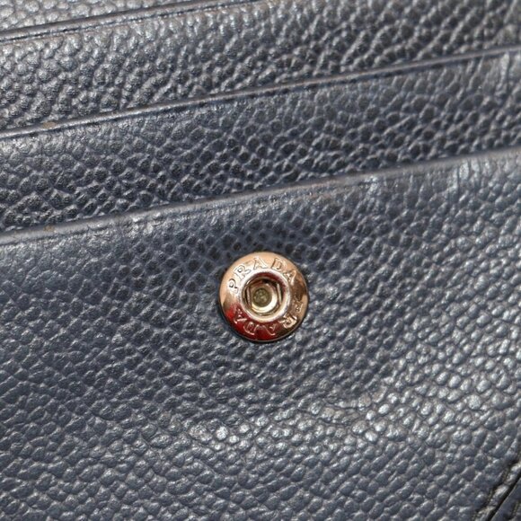 Prada Card Case 2MC049 Men's Bi-Fold Business Card Holder VIT.MICRO GRAIN Baltic - Picture 9 of 14